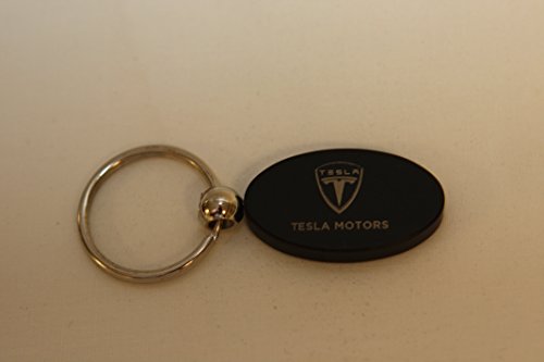 Tesla Keychain & Keyring - Black Oval