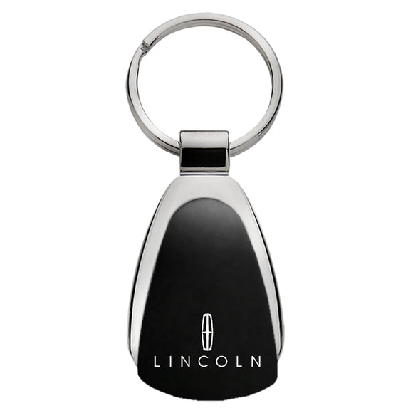 Lincoln Keychain & Keyring - Black Teardrop