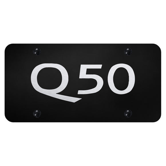 Infiniti Q50 Name Laser Etched Black Plate