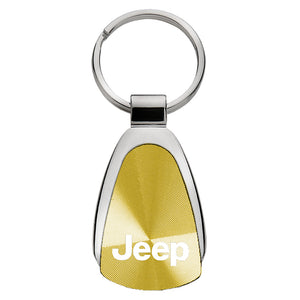 Jeep Keychain & Keyring - Gold Teardrop