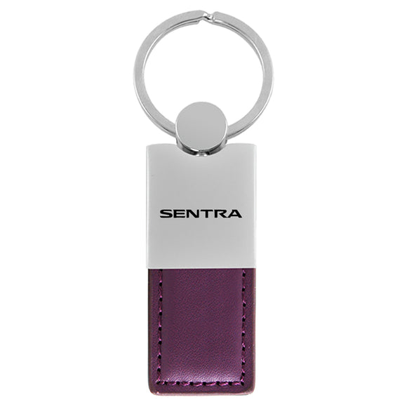 Nissan Sentra Keychain & Keyring - Duo Premium Purple Leather