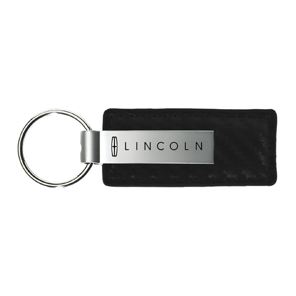 Lincoln Keychain & Keyring - Carbon Fiber Texture Leather