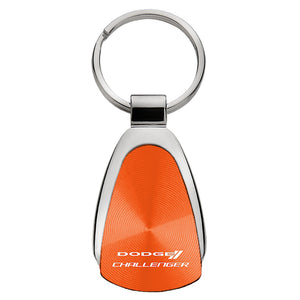 Dodge Challenger Keychain & Keyring - Orange Teardrop