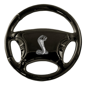 Ford Mustang Shelby Cobra Keychain & Keyring - Black Steering Wheel