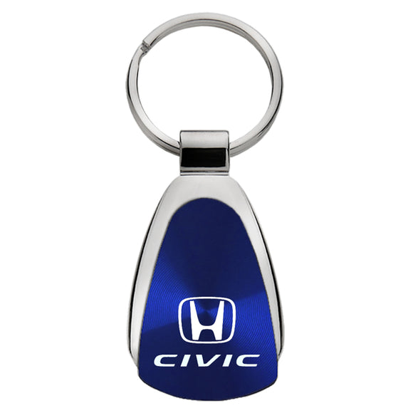 Honda Civic Keychain & Keyring - Blue Teardrop
