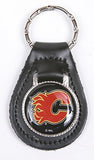 Calgary Flames NHL Keychain & Keyring - Leather