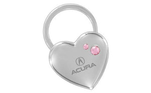 Acura Heart Key Chain Swarovski Pink Crystals Keychain Fob