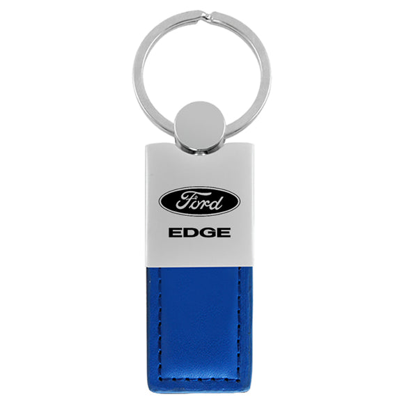Ford Edge Keychain & Keyring - Duo Premium Blue Leather