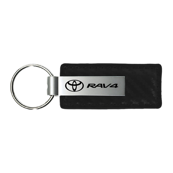 Toyota RAV4 Keychain & Keyring - Carbon Fiber Texture Leather
