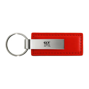 Nissan GTR Keychain & Keyring - Red Premium Leather
