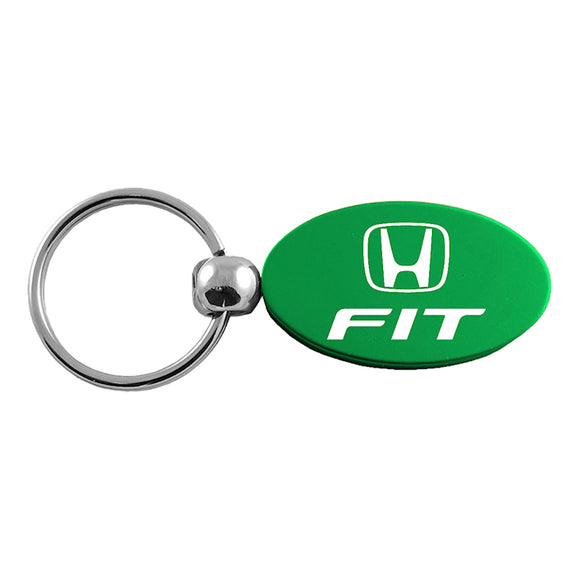Honda Fit Keychain & Keyring - Green Oval