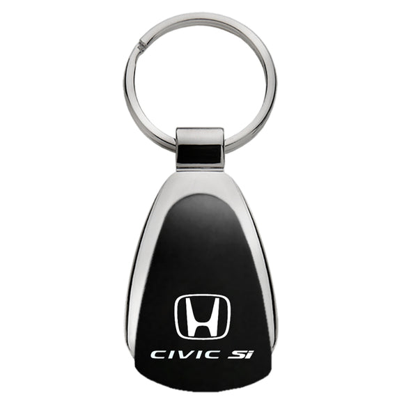 Honda Civic SI Keychain & Keyring - Black Teardrop