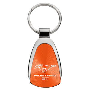 Ford Mustang GT Keychain & Keyring - Orange Teardrop