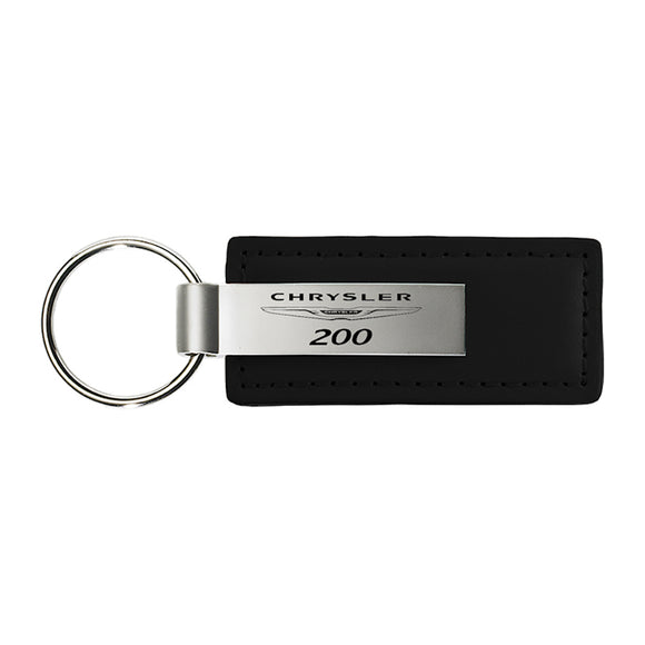 Chrysler 200 Keychain & Keyring - Premium Black Leather