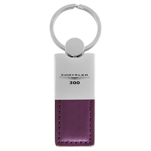 Chrysler 300 Keychain & Keyring - Duo Premium Purple Leather