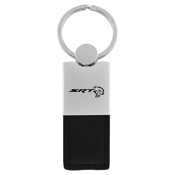 Dodge SRTH Hellcat Keychain & Keyring - Duo Premium Black Leather