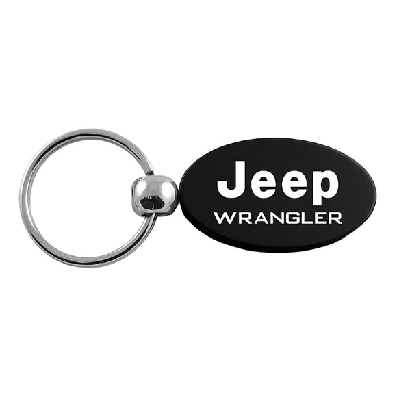Jeep Wrangler Keychain & Keyring - Black Oval