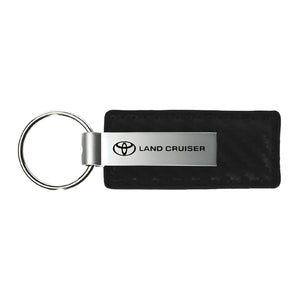 Toyota Land Cruiser Keychain & Keyring - Carbon Fiber Texture Leather