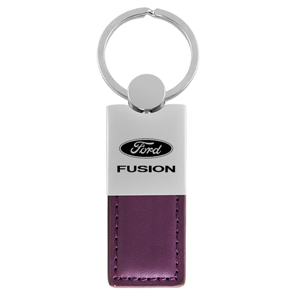 Ford Fusion Keychain & Keyring - Duo Premium Purple Leather