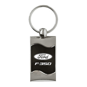 Ford F-350 Keychain & Keyring - Black Wave
