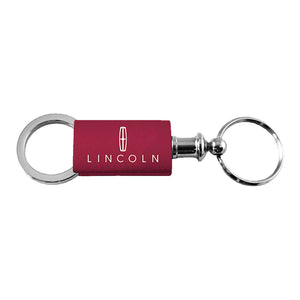 Lincoln Keychain & Keyring - Burgundy Valet