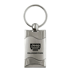 Jeep Gladiator Keychain & Keyring - Silver Wave