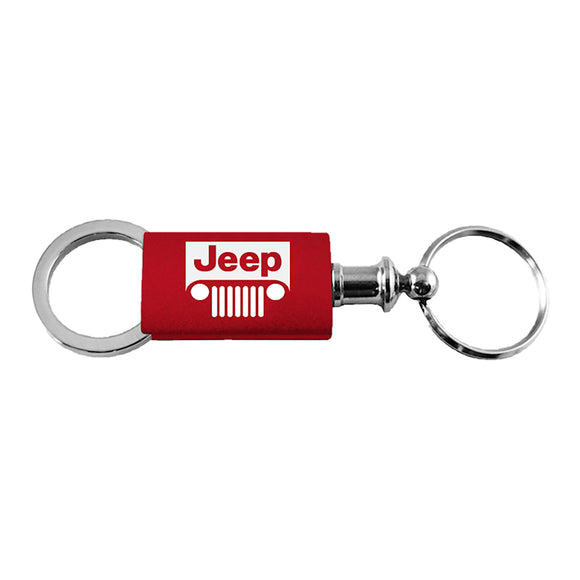 Jeep Grill Keychain & Keyring - Red Valet
