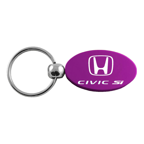 Honda Civic SI Keychain & Keyring - Purple Oval