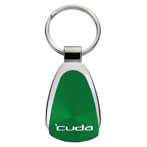 Plymouth Cuda Keychain & Keyring - Green Teardrop