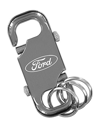 Ford Black Dual Clip Multi-Rings Key Chain Keychain Fob