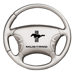 Ford Mustang Tri-Bar Keychain & Keyring - Steering Wheel