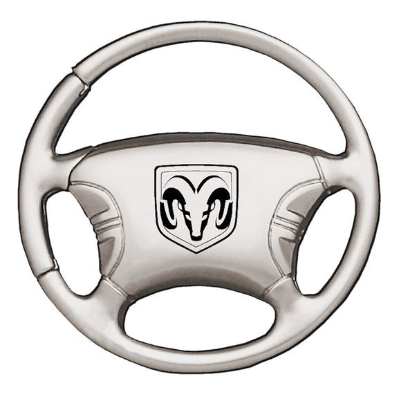 Dodge Ram Head Keychain & Keyring - Steering Wheel