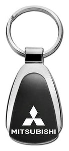 Mitsubishi Keychain & Keyring - Black Teardrop