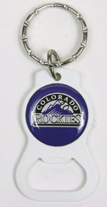 Colorado Rockies MLB Keychain & Keyring - Bottle Opener - White