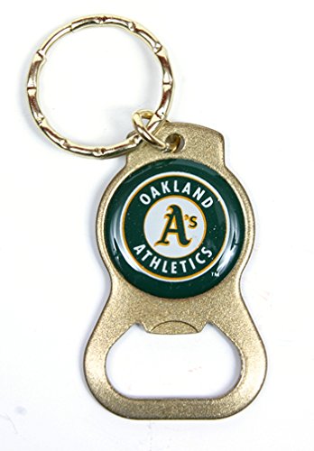 Oakland Athletics MLB Keychain & Keyring - Bottle Opener - Gold