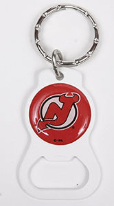 New Jersey Devils NHL Keychain & Keyring - Bottle Opener - White