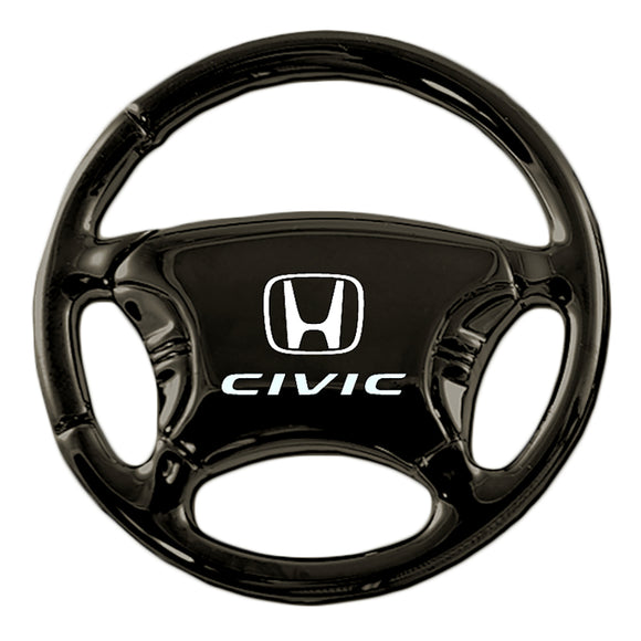 Honda Civic Keychain & Keyring - Black Steering Wheel
