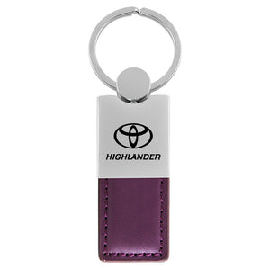 Toyota Highlander Keychain & Keyring - Duo Premium Purple Leather