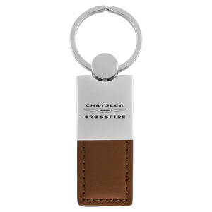 Chrysler Crossfire Keychain & Keyring - Duo Premium Brown Leather