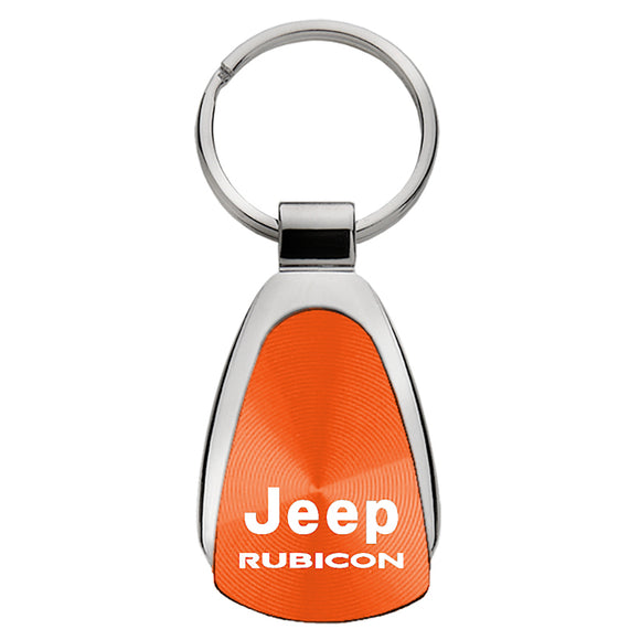 Jeep Rubicon Keychain & Keyring - Orange Teardrop