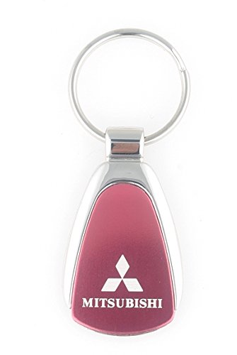 Mitsubishi Keychain & Keyring - Red Teardrop