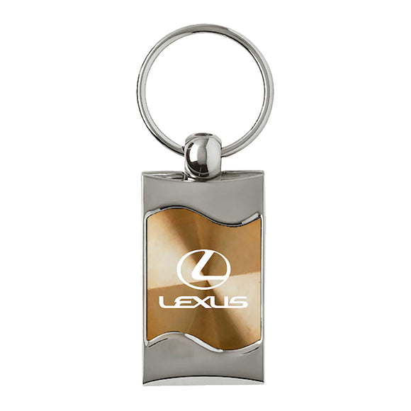 Lexus Keychain & Keyring - Gold Wave