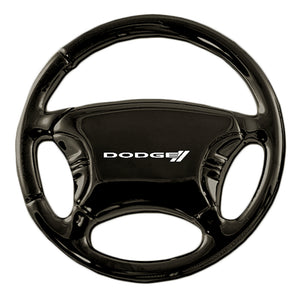 Dodge Stripe Keychain & Keyring - Black Steering Wheel