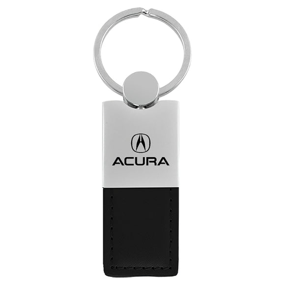 Acura Keychain & Keyring - Duo Premium Black Leather