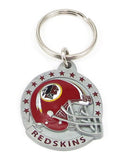 Washington Redskins Pewter Helmet Round Keychain