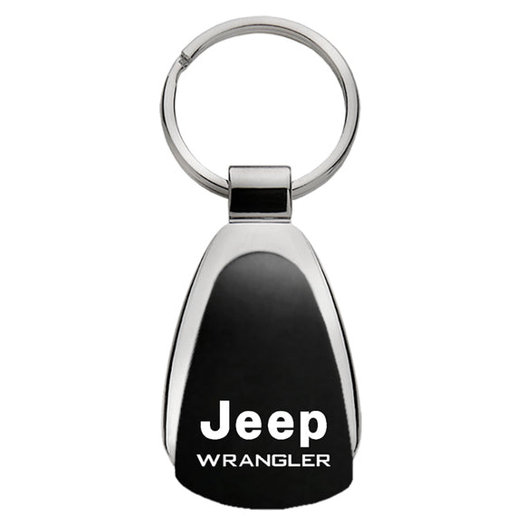 Jeep Wrangler Keychain & Keyring - Black Teardrop