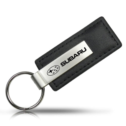 Subaru Keychain Key Ring – Premium Black Leather Key Chain