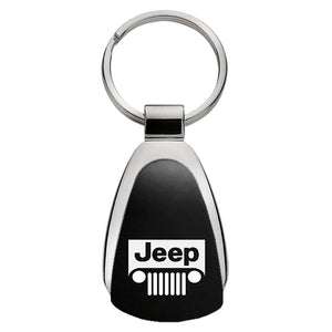 Jeep Grill Keychain & Keyring - Black Teardrop