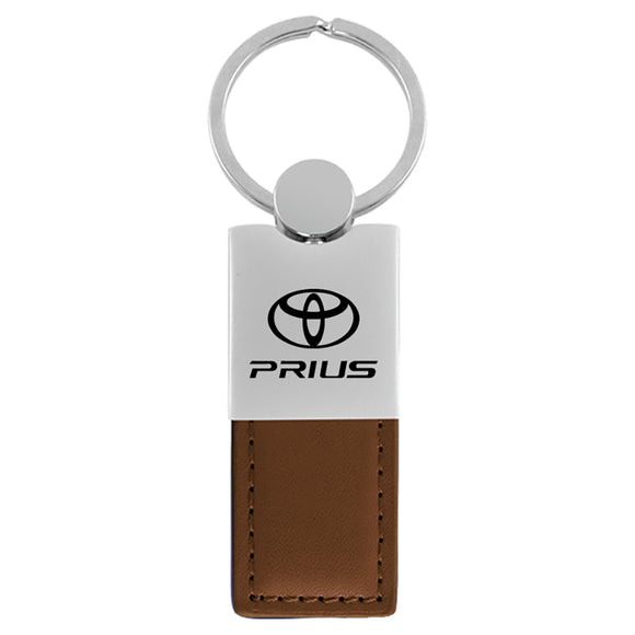 Toyota Prius Keychain & Keyring - Duo Premium Brown Leather