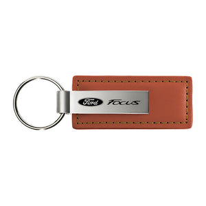 Ford Focus Keychain & Keyring - Brown Premium Leather
